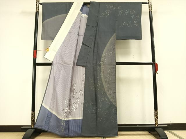 平和屋着物▽訪問着 無双 紗袷 紗×紗 手描き 萩文 正絹 逸品 AAAW7852fy