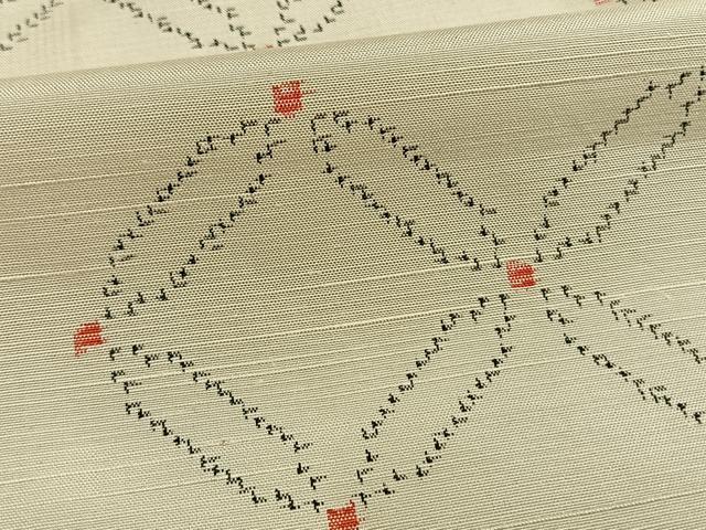 平和屋着物▽上質な紬 単衣 割付文 正絹 逸品 AAAW7864fy