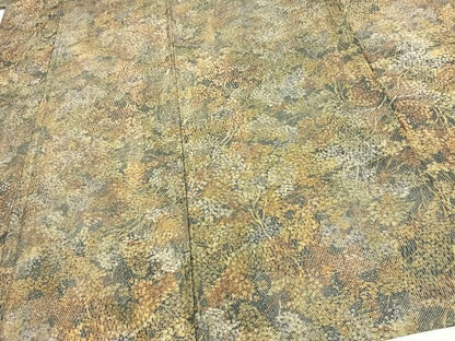 平和屋着物▽本場染大島紬　江戸小紋　単衣　霞文　正絹　逸品　AAAW7871fy