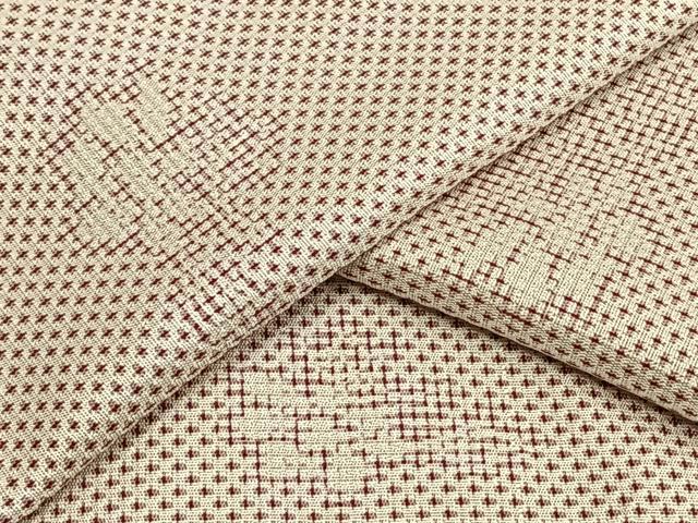 平和屋着物▽上質なお召 単衣 草花文 正絹 逸品 AAAW7878fy