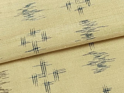 平和屋着物▽上質な紬 単衣 琉球絣 正絹 逸品 AAAW7881fy