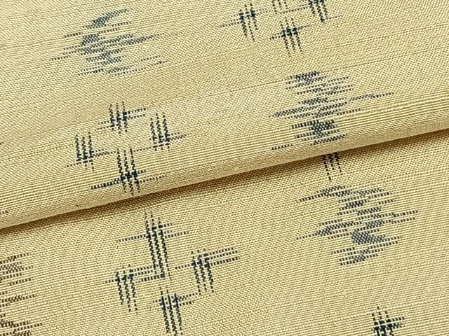 平和屋着物▽上質な紬 単衣 琉球絣 正絹 逸品 AAAW7881fy