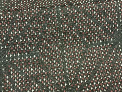 平和屋着物▽お召 単衣 麻の葉文様 正絹 逸品 AAAW7882fy