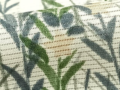 平和屋着物▽訪問着 無双 紗袷 紗×絽 手描き 草花文 正絹 逸品 AAAW7885fy