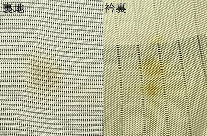 平和屋着物▽訪問着 無双 紗袷 紗×絽 手描き 草花文 正絹 逸品 AAAW7886fy