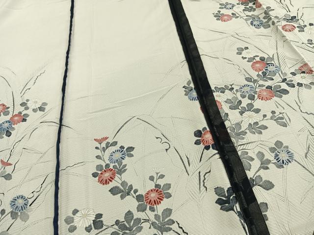平和屋着物▽訪問着 無双 紗袷 紗×絽 手描き 草花文 正絹 逸品 未使用 AAAW7889fy