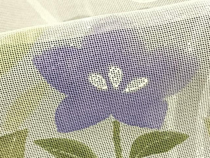 平和屋着物▽道行コート　スリーシーズン　春夏秋　塵除け　紗　手描き　草花文　銀彩　正絹　逸品　AAAW7891fy