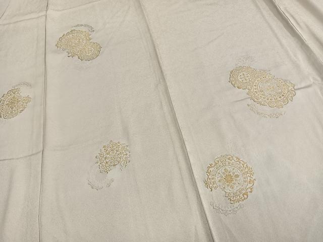 平和屋着物▽訪問着　単衣　吉祥花文　金銀糸　正絹　逸品　AAAW7893fy