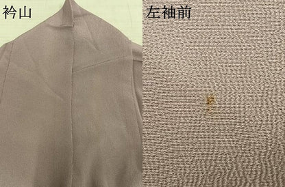平和屋着物▽上質な色無地 単衣 薄葡萄色 正絹 逸品 AAAW7895fy