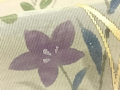 平和屋着物▽訪問着 無双 紗袷 紗×紗 手描き 草花文 正絹 逸品 AAAW7896fy