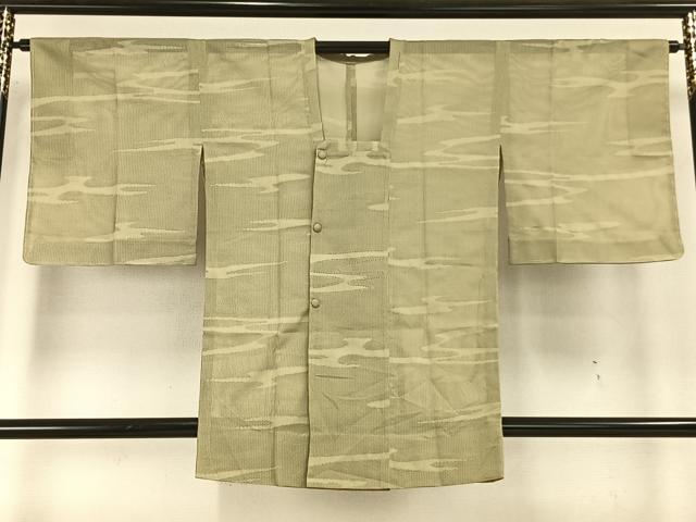 平和屋着物▽道行コート スリーシーズン 春夏秋 塵除け 霞文 正絹 逸品 未使用 AAAW7901fy