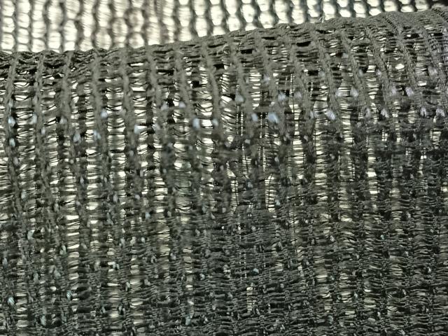 平和屋着物▽道行コート スリーシーズン 春夏秋 塵除け 幾何学文様 黒地 正絹 逸品 未使用 AAAW7902fy