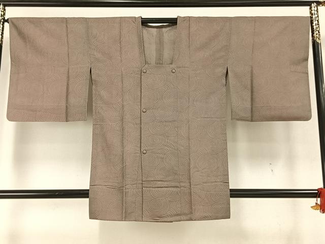 平和屋着物▽道行コート スリーシーズン 春夏秋 塵除け 渦巻き文 反端付き 正絹 逸品 AAAW7908fy