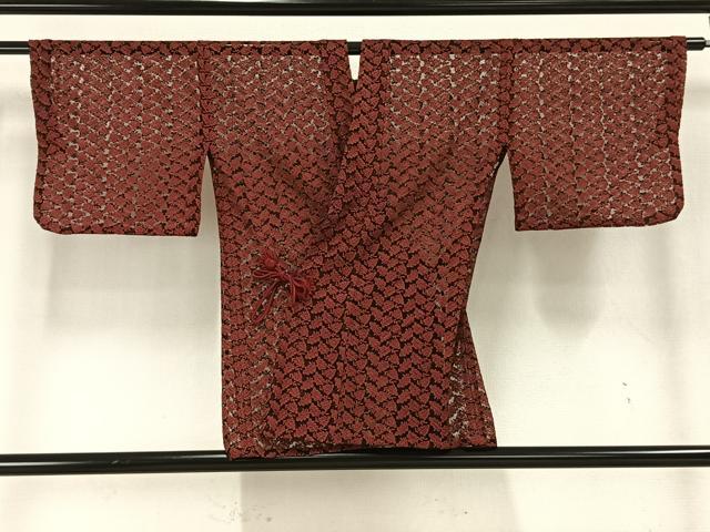 平和屋着物▽道中着 スリーシーズン 春夏秋 塵除け 紗袷 紗 葉尽くし 正絹 逸品 AAAW7909fy