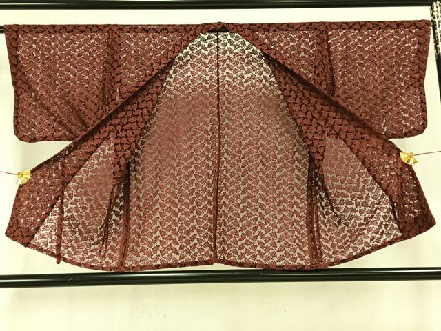 平和屋着物▽道中着 スリーシーズン 春夏秋 塵除け 紗袷 紗 葉尽くし 正絹 逸品 AAAW7909fy