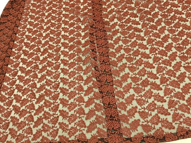 平和屋着物▽道中着 スリーシーズン 春夏秋 塵除け 紗袷 紗 葉尽くし 正絹 逸品 AAAW7909fy