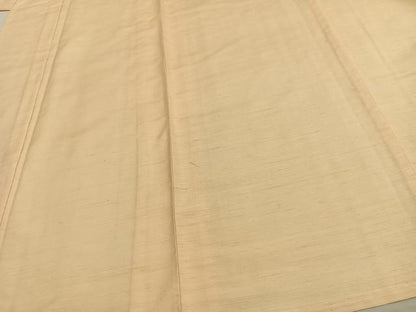 平和屋着物▽上質な紬 単衣 色無地 香色 正絹 逸品 AAAW7911fy