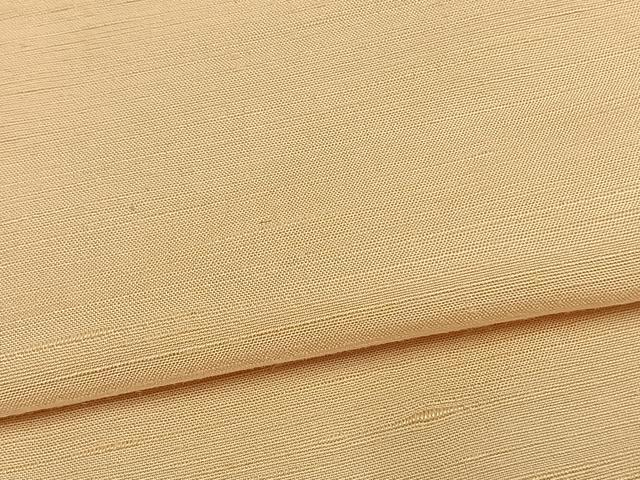 平和屋着物▽上質な紬 単衣 色無地 香色 正絹 逸品 AAAW7911fy