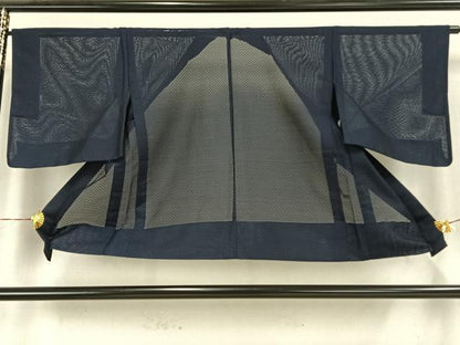 平和屋着物▽羽織　スリーシーズン　春夏秋　塵除け　変わり縞　正絹　逸品　AAAW7980fy