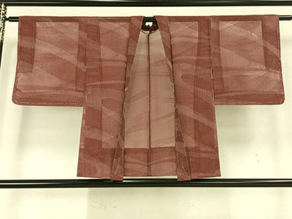 平和屋着物▽羽織 スリーシーズン 春夏秋 塵除け 幾何学文様 正絹 逸品 未使用 AAAW7986fy