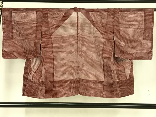 平和屋着物▽羽織 スリーシーズン 春夏秋 塵除け 幾何学文様 正絹 逸品 未使用 AAAW7986fy