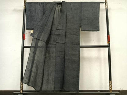 平和屋着物＊夏物　男性　重要無形文化財　本場宮古上布　80亀甲　総詰め　苧麻　逸品　AAAW8010fy6