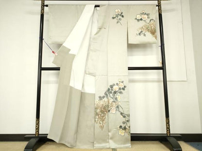 平和屋着物●訪問着　枝椿文　正絹　逸品　AAAW8113ma