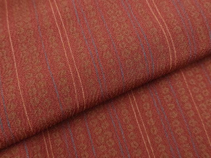 平和屋着物▽上質な小紋 単衣 縞 正絹 逸品 AAAW8567st