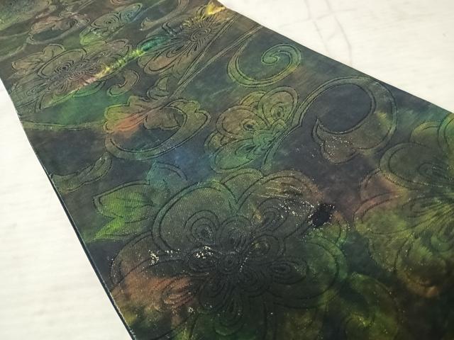 平和屋着物◎六通柄袋帯 舞花文 引箔 正絹 逸品 AAAW8887yx
