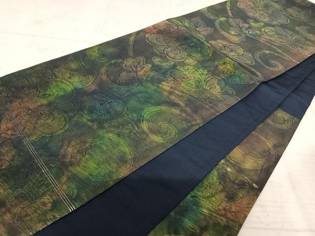 平和屋着物◎六通柄袋帯 舞花文 引箔 正絹 逸品 AAAW8887yx