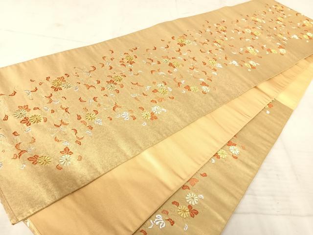 平和屋着物◎六通柄袋帯 花唐草文 金銀糸 正絹 逸品 AAAW8935yx