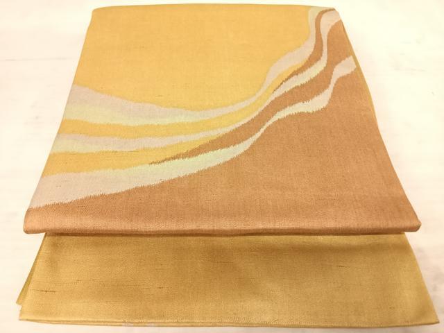 平和屋着物◎太鼓柄袋帯 紬地 霞文 正絹 逸品 AAAW8965yx
