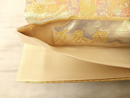 平和屋着物◎六通柄袋帯 万巻錦 金糸 正絹 逸品 AAAW8971yx