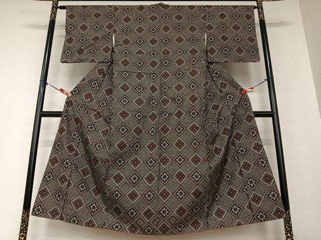 平和屋着物●本場大島紬 龍郷絣 正絹 逸品 AAAW9042zg