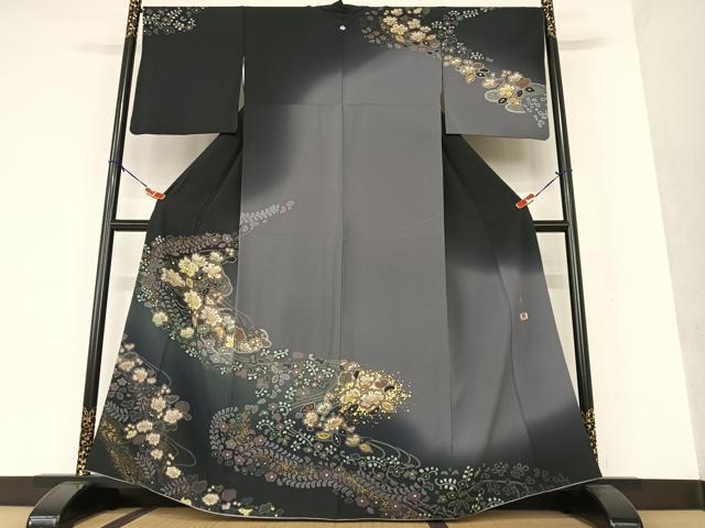 平和屋着物●吉乃一廉 幻の辻が花 訪問着 手描き 暈し染め 金彩 正絹 逸品 AAAW9096zg