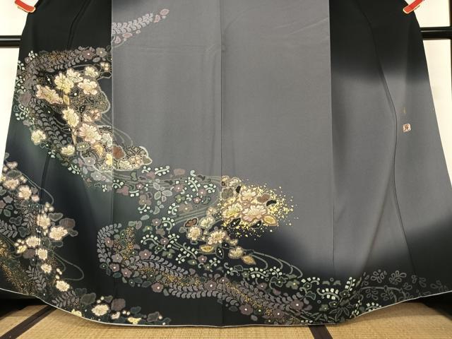 平和屋着物●吉乃一廉 幻の辻が花 訪問着 手描き 暈し染め 金彩 正絹 逸品 AAAW9096zg