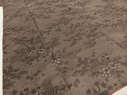 平和屋着物●本場大島紬 カタス7マルキ 風景文 枝桜 正絹 逸品 AAAW9134zg