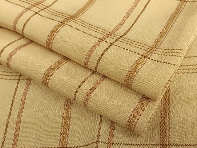 平和屋着物●長襦袢　無双仕立て　格子　正絹　逸品　AAAW9149zg