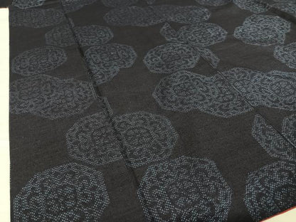 平和屋着物●結城紬 花亀甲文 正絹 逸品 AAAW9175zg