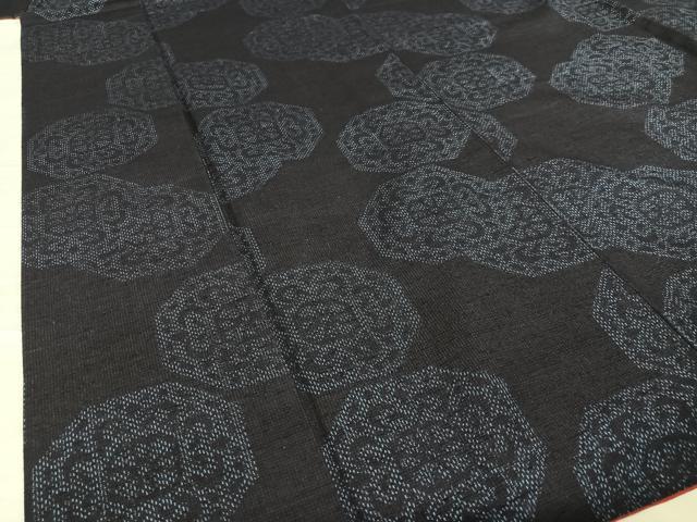 平和屋着物●結城紬 花亀甲文 正絹 逸品 AAAW9175zg