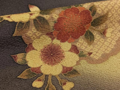 平和屋着物●上質な小紋 雪輪舞桜 暈し染め 正絹 逸品 AAAW9182zg