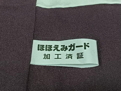 平和屋着物●上質な小紋 雪輪舞桜 暈し染め 正絹 逸品 AAAW9182zg
