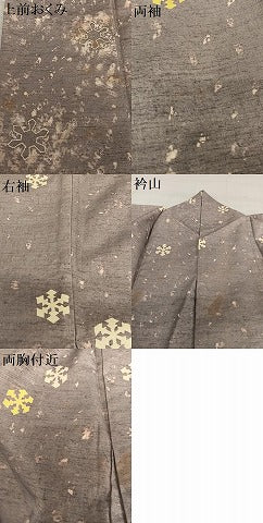 平和屋着物●訪問着 作家物 紬地 雪の結晶 正絹 逸品 AAAW9193zg