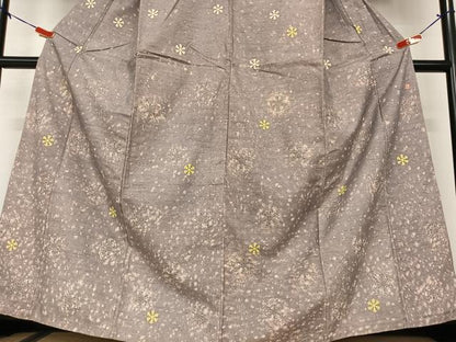 平和屋着物●訪問着 作家物 紬地 雪の結晶 正絹 逸品 AAAW9193zg