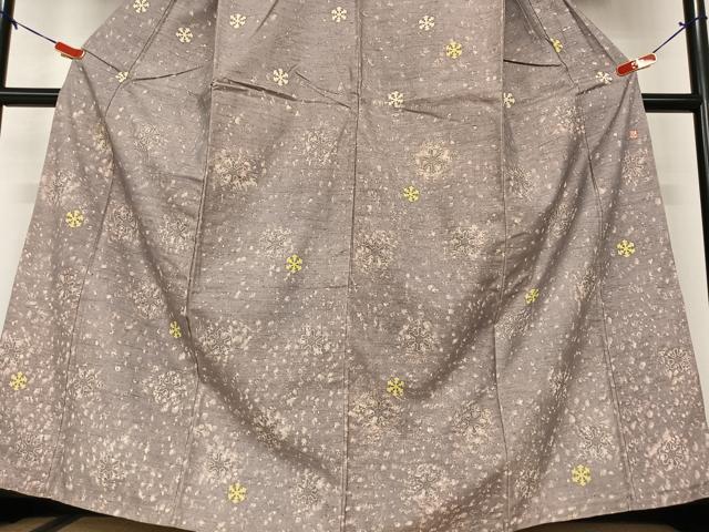平和屋着物●訪問着 作家物 紬地 雪の結晶 正絹 逸品 AAAW9193zg