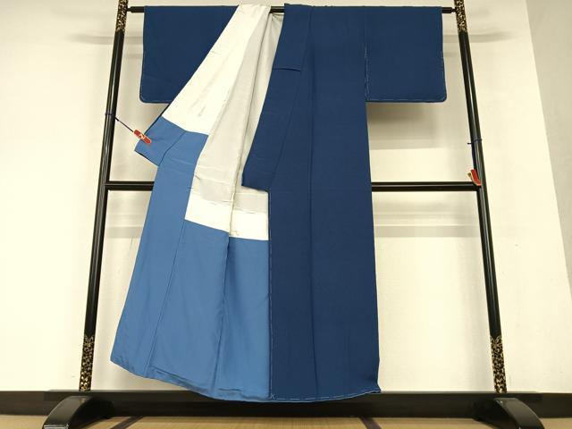 平和屋着物○金子正 江戸小紋 角通し 反端付き 正絹 逸品 未