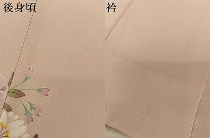 平和屋着物●訪問着 友禅 手描き 松竹梅風景花文 暈し染め 金彩 正絹 逸品 AAAW9217zg