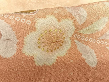 平和屋着物●訪問着 友禅 絞り 花筏文 暈し染め 金彩 正絹 逸品 AAAW9226zg