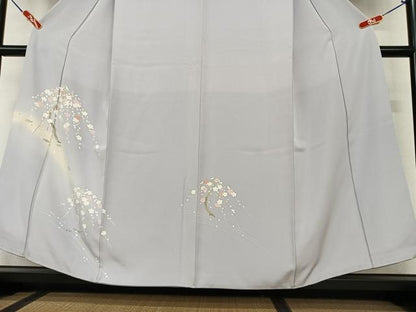 平和屋着物●訪問着 枝梅文 暈し染め 正絹 逸品 AAAW9237zg