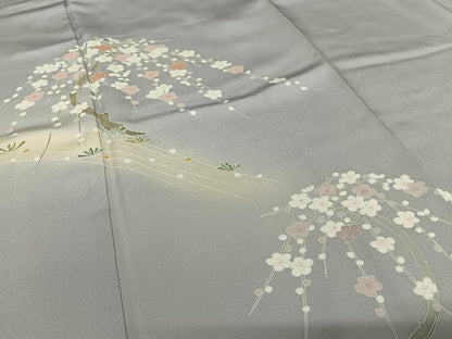 平和屋着物●訪問着 枝梅文 暈し染め 正絹 逸品 AAAW9237zg